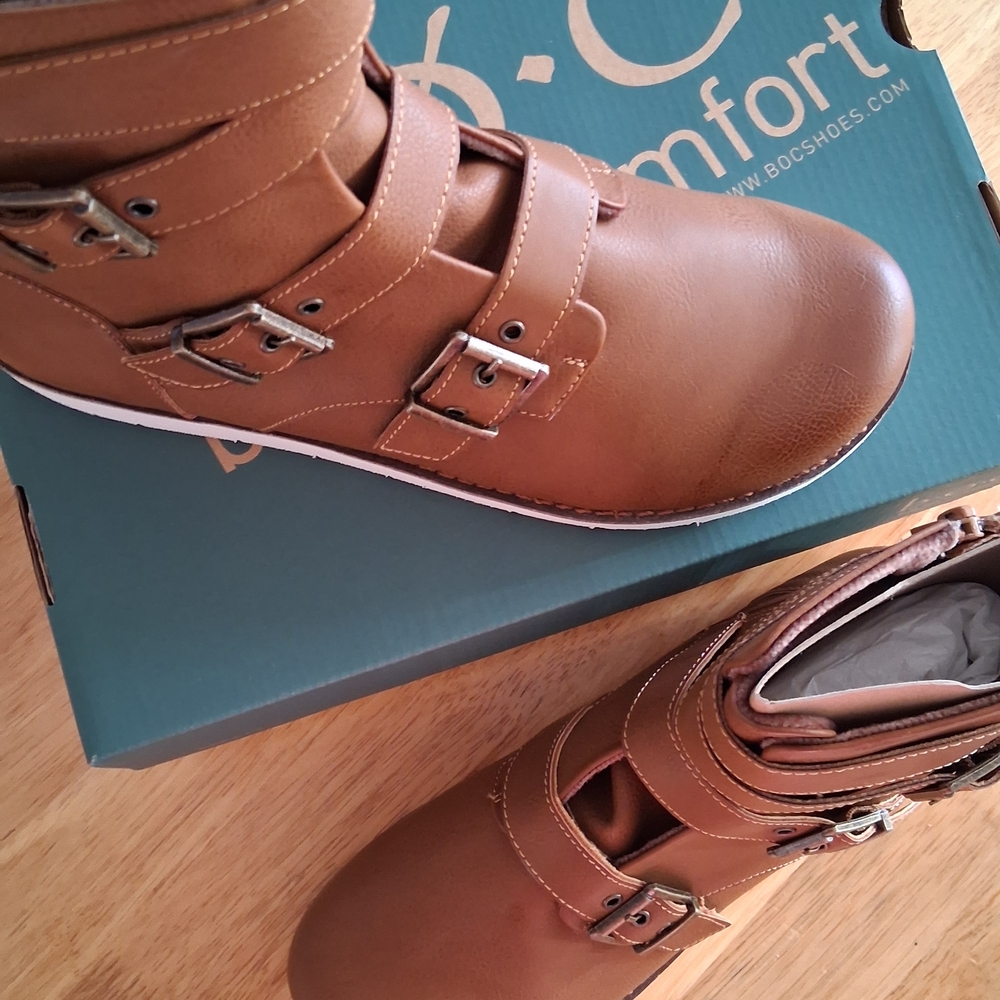 BOC Women's Brown Moto Boots